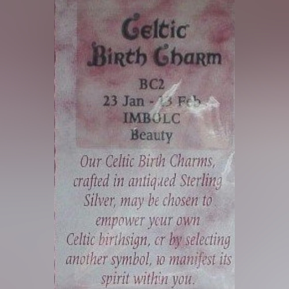 💥2/$35💥 Imbolc Sterling Silver Beauty Celtic Birth Charm Pendant - Picture 5 of 5